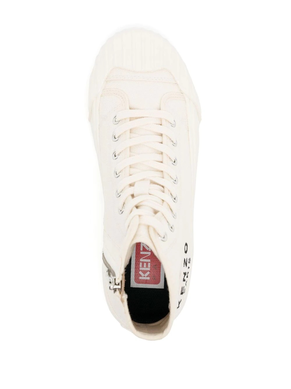 embroidered-logo hi-top sneakers - 4