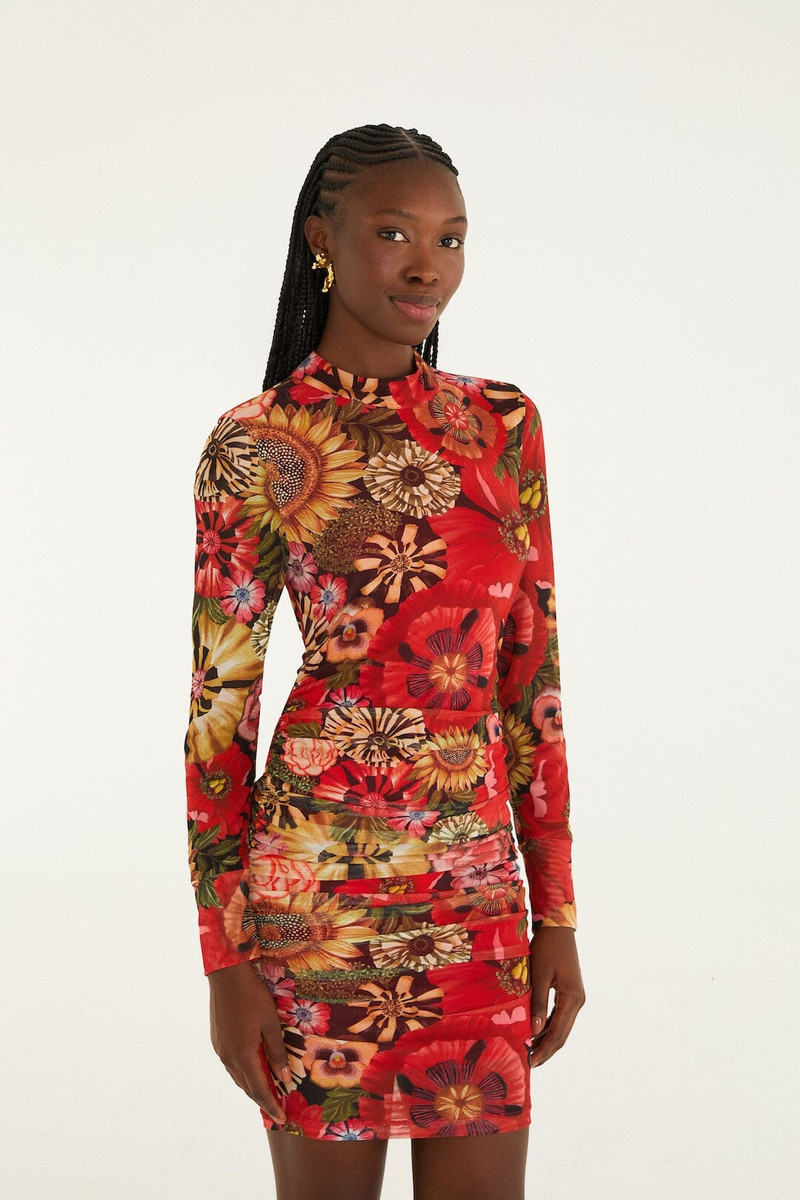 Black Flowershop Tulle Mini Dress 1