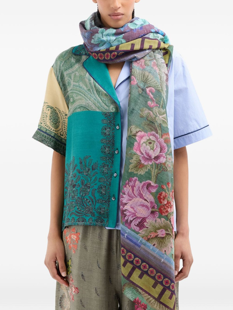 Hawnbci floral-print shawl scarf 3