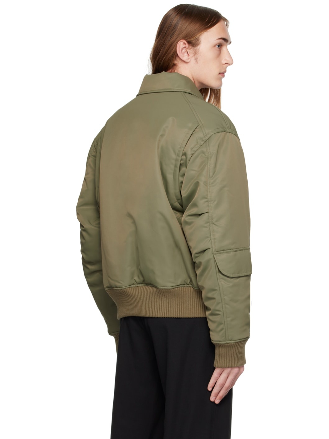 Khaki Relaxed Bomber Jacket - 3