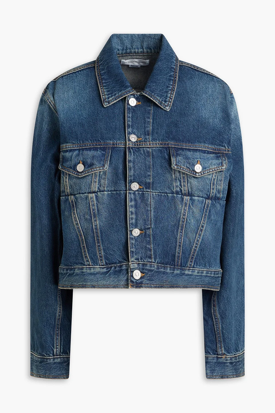 Cropped denim jacket - 1