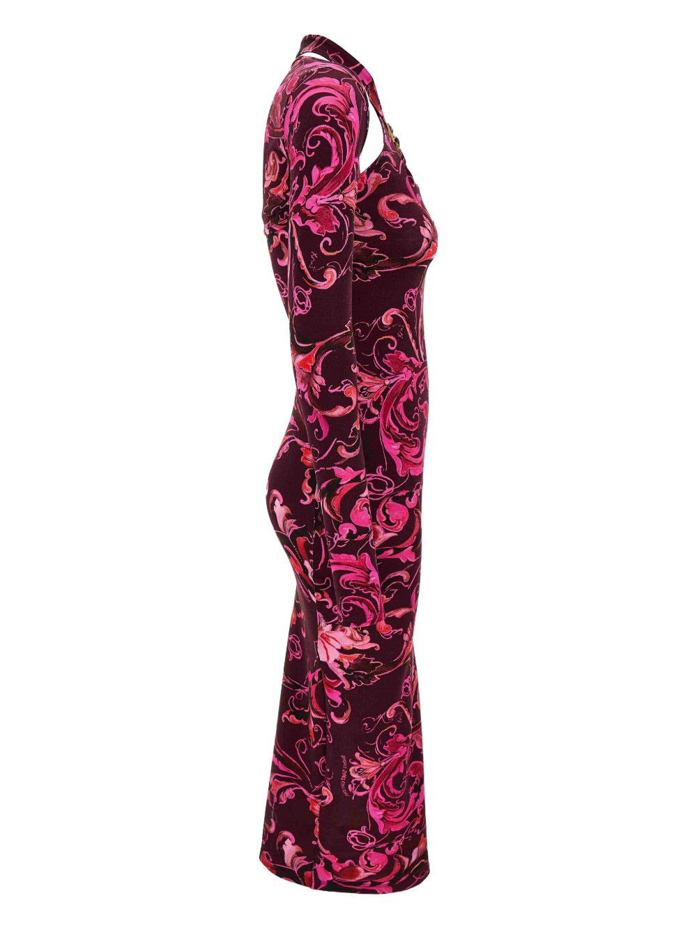 floral-print cut-out midi dress - 3
