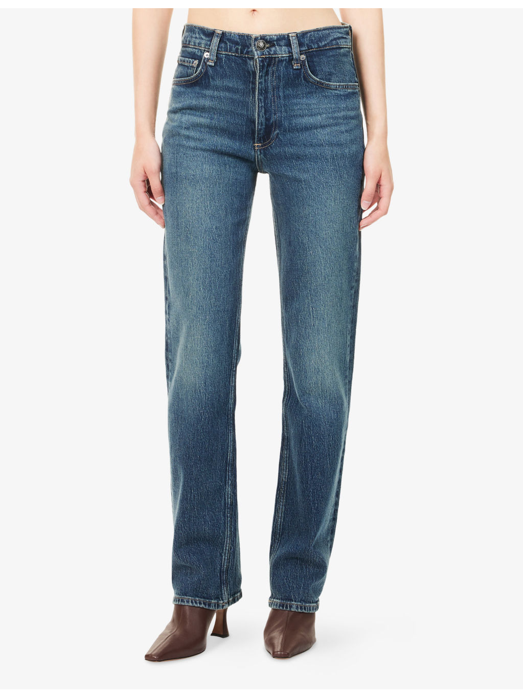 Harlow Straight-Leg Stretch-Denim Jeans - 3