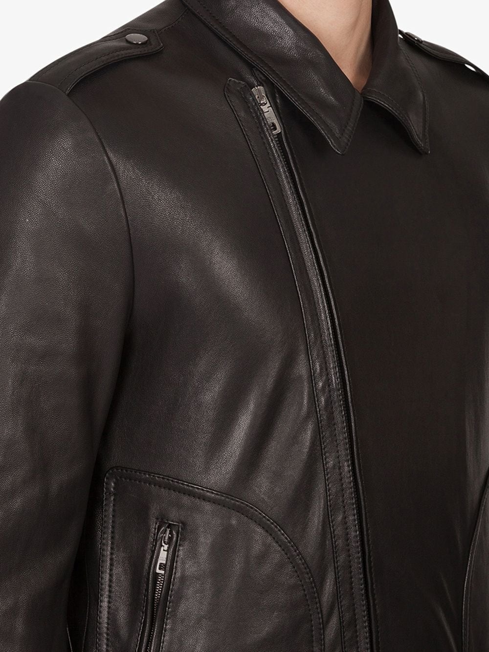 leather biker jacket - 5