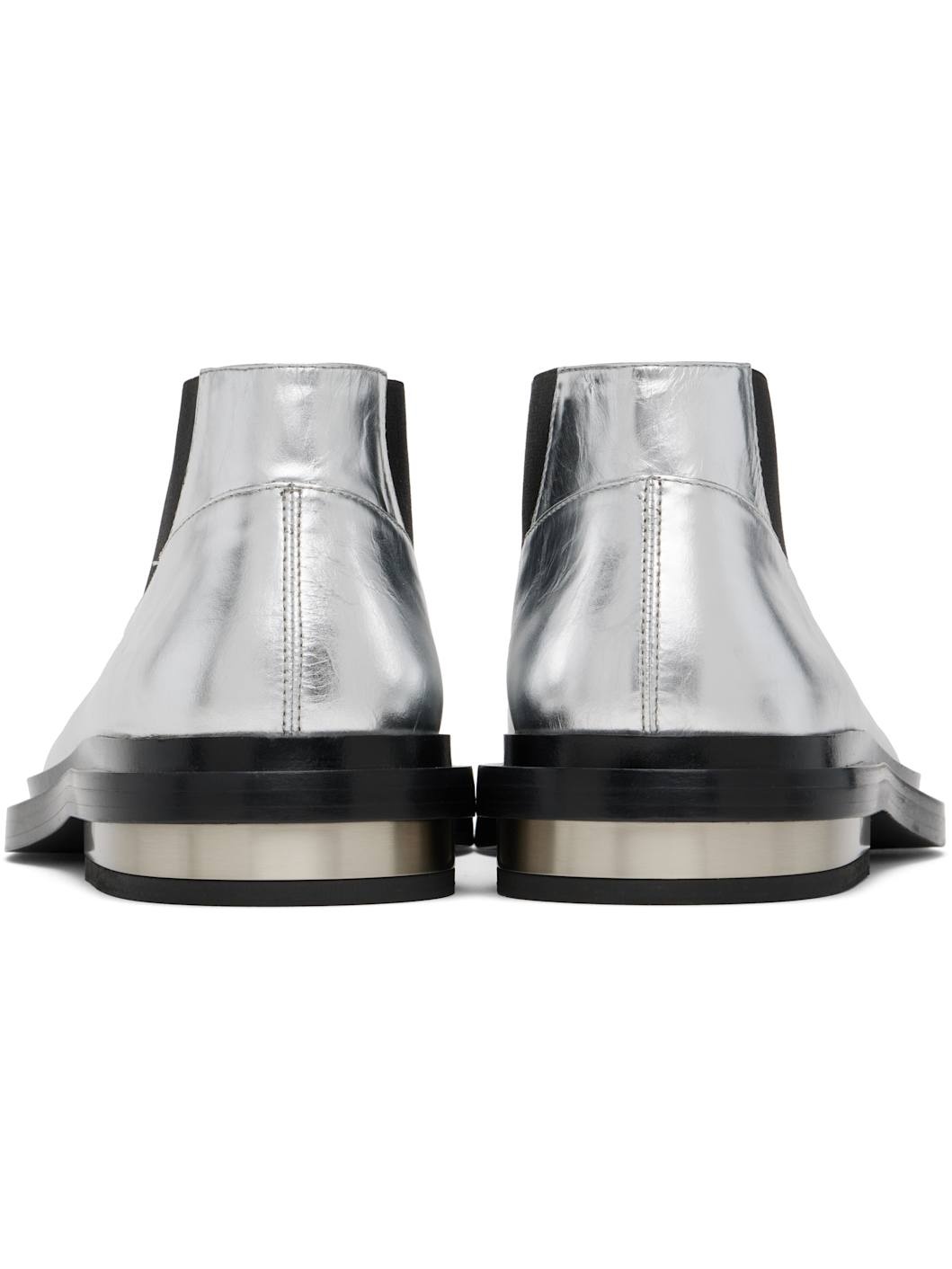Silver Ankle Chelsea Boots - 2
