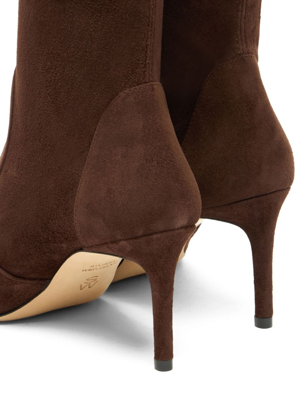 75MM suede pointed-toe knee-high boots - 4