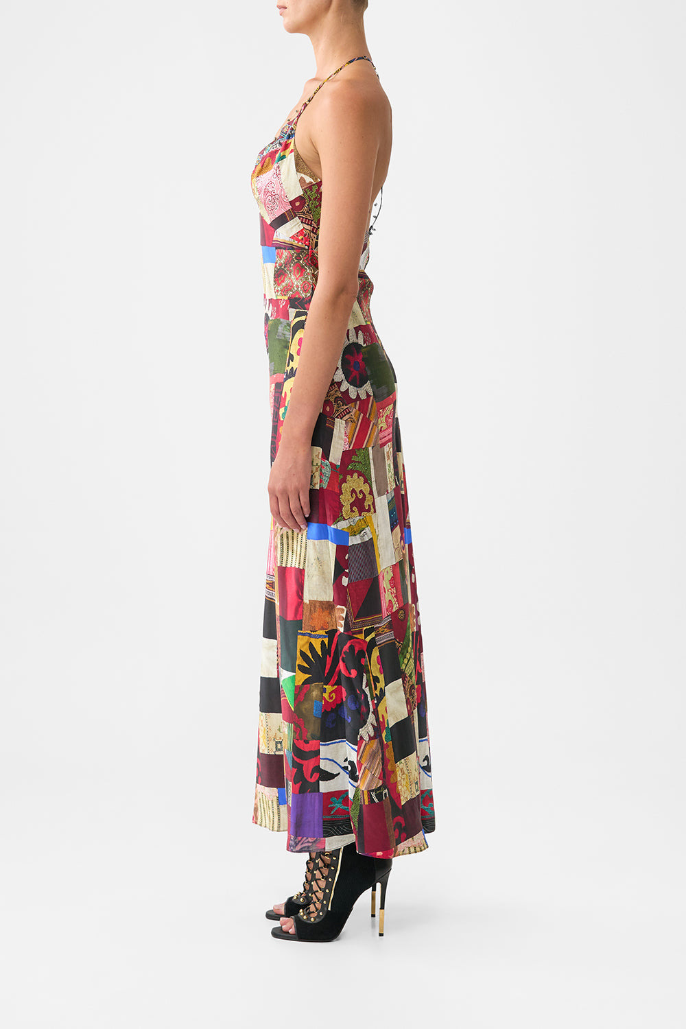 CHAIN DETAIL SLIP DRESS - 4