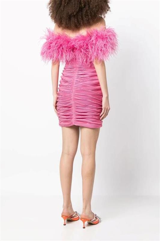 Zion Mini Pleated Dress- Pink - 3