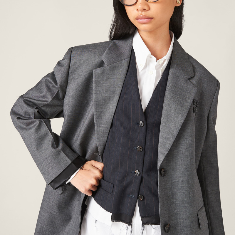 Single-breasted pinstriped vest 3