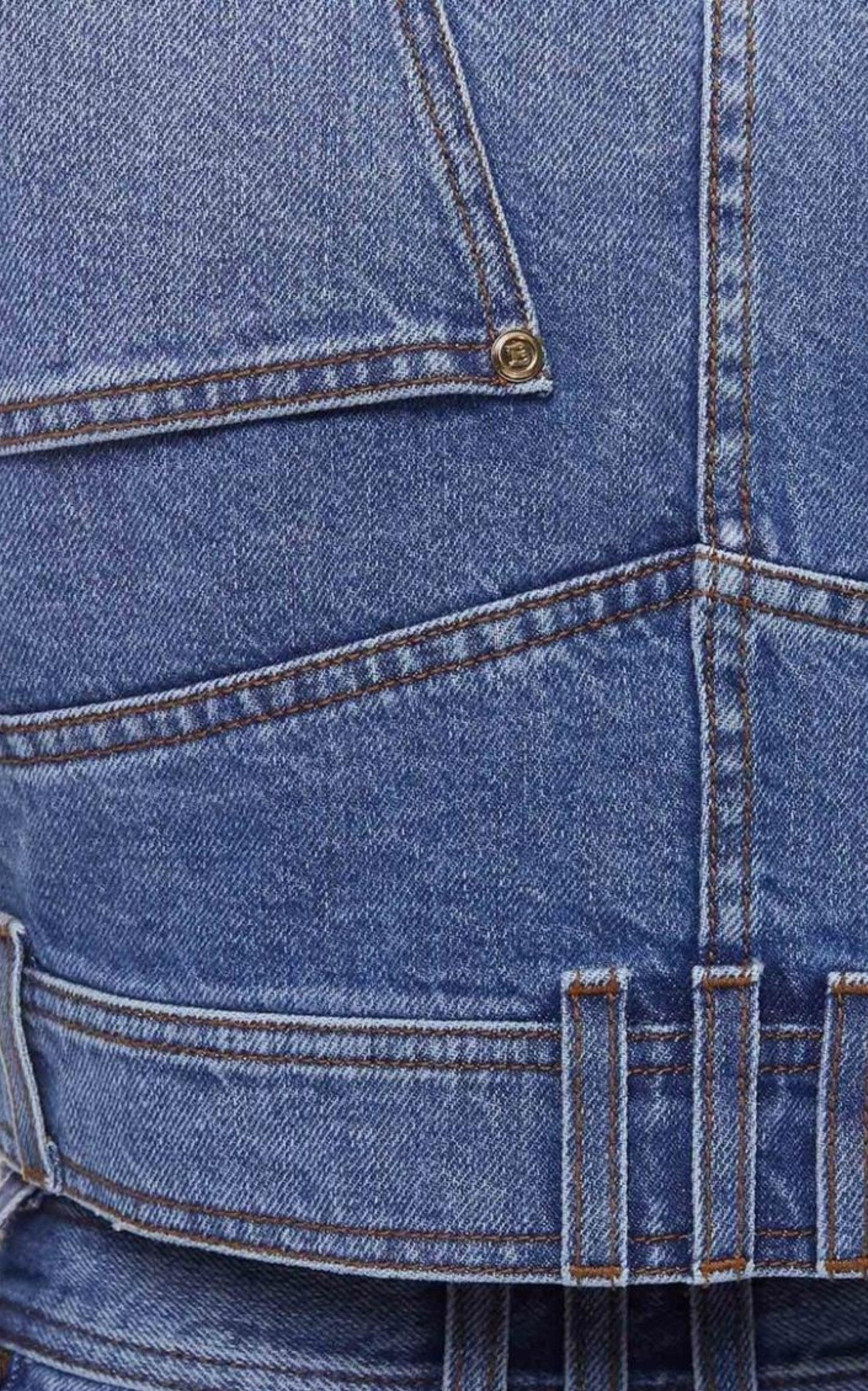 Cropped Denim Jacket - 4