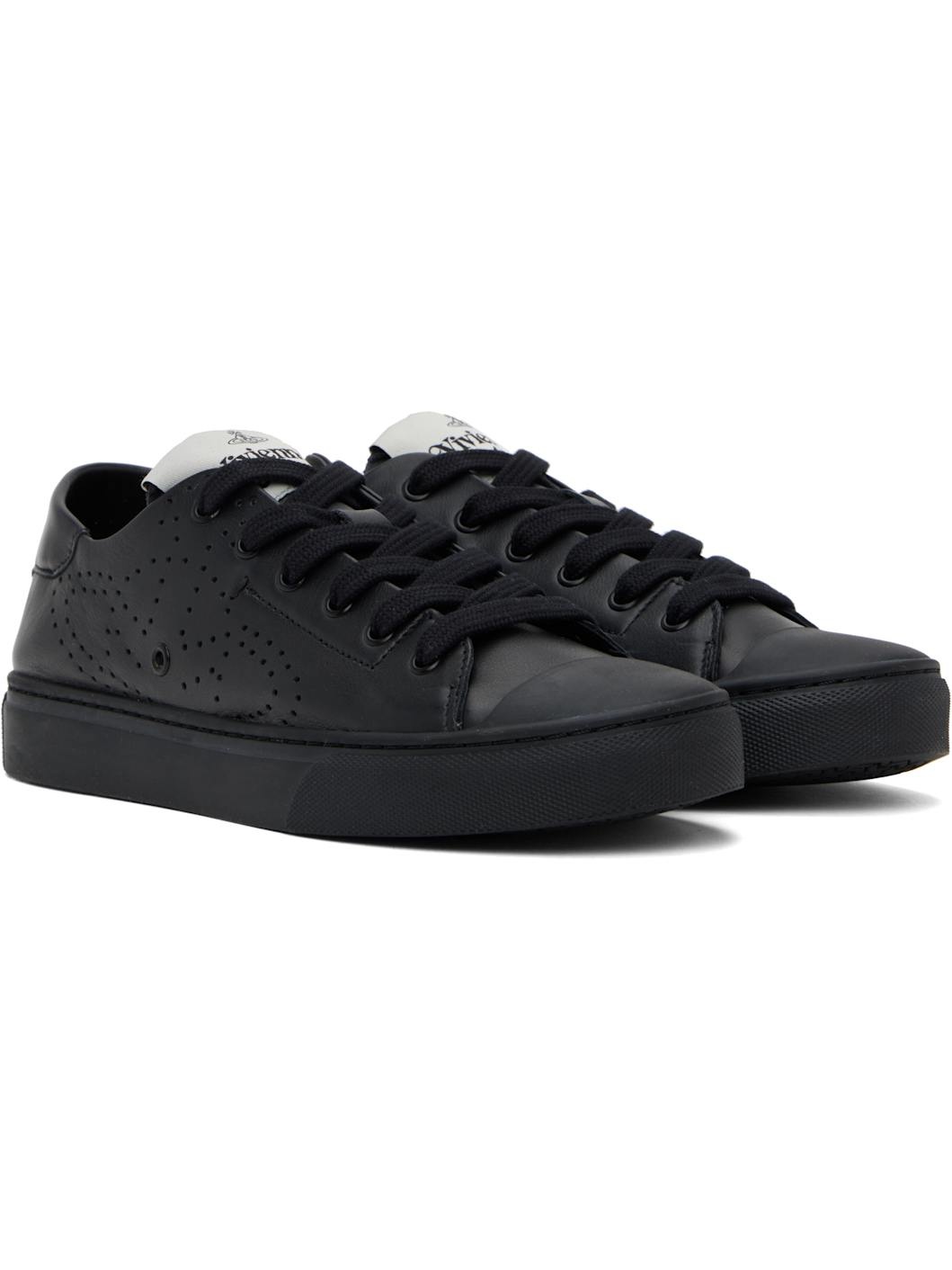 Black Low-Top Soft Punch Trainer Sneakers - 4