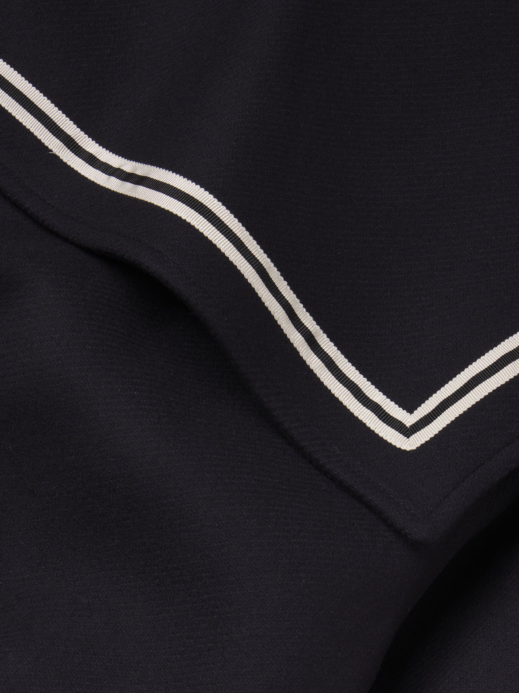 ◆Frame セーラー襟 カシミア混 Varsity Jacket FRAME The Varsity Jacket in Navy Multi | REVERSIBLE