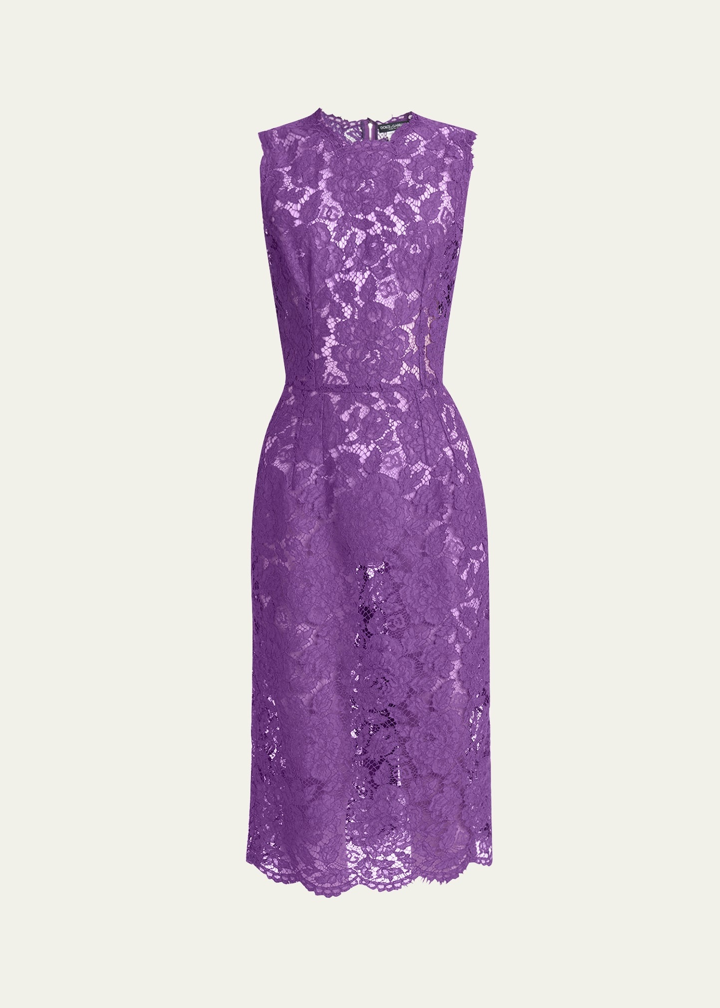 Floral Lace Midi Dress - 1