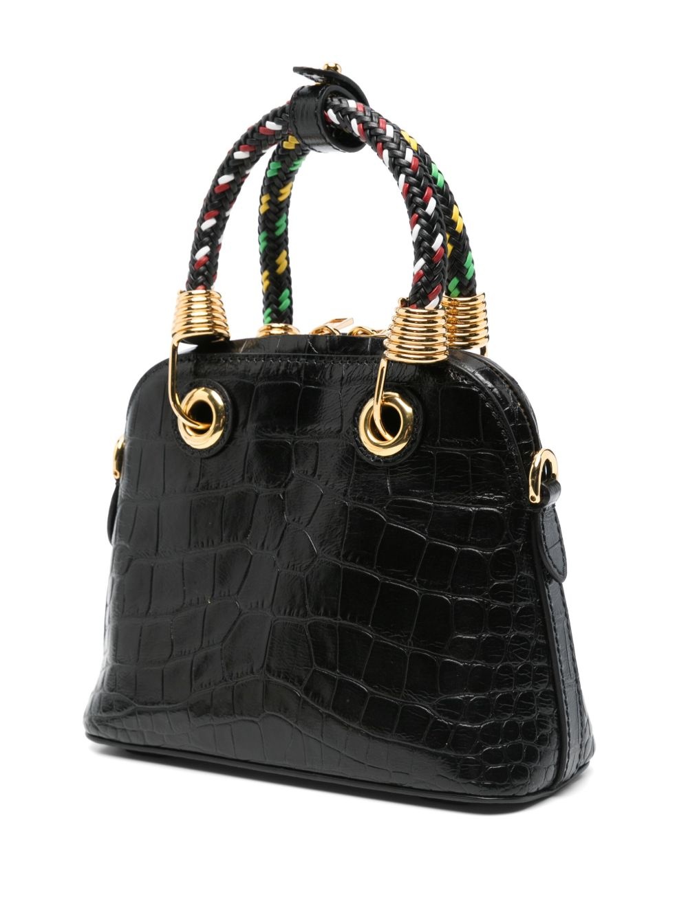crocodile-effect tote bag - 3
