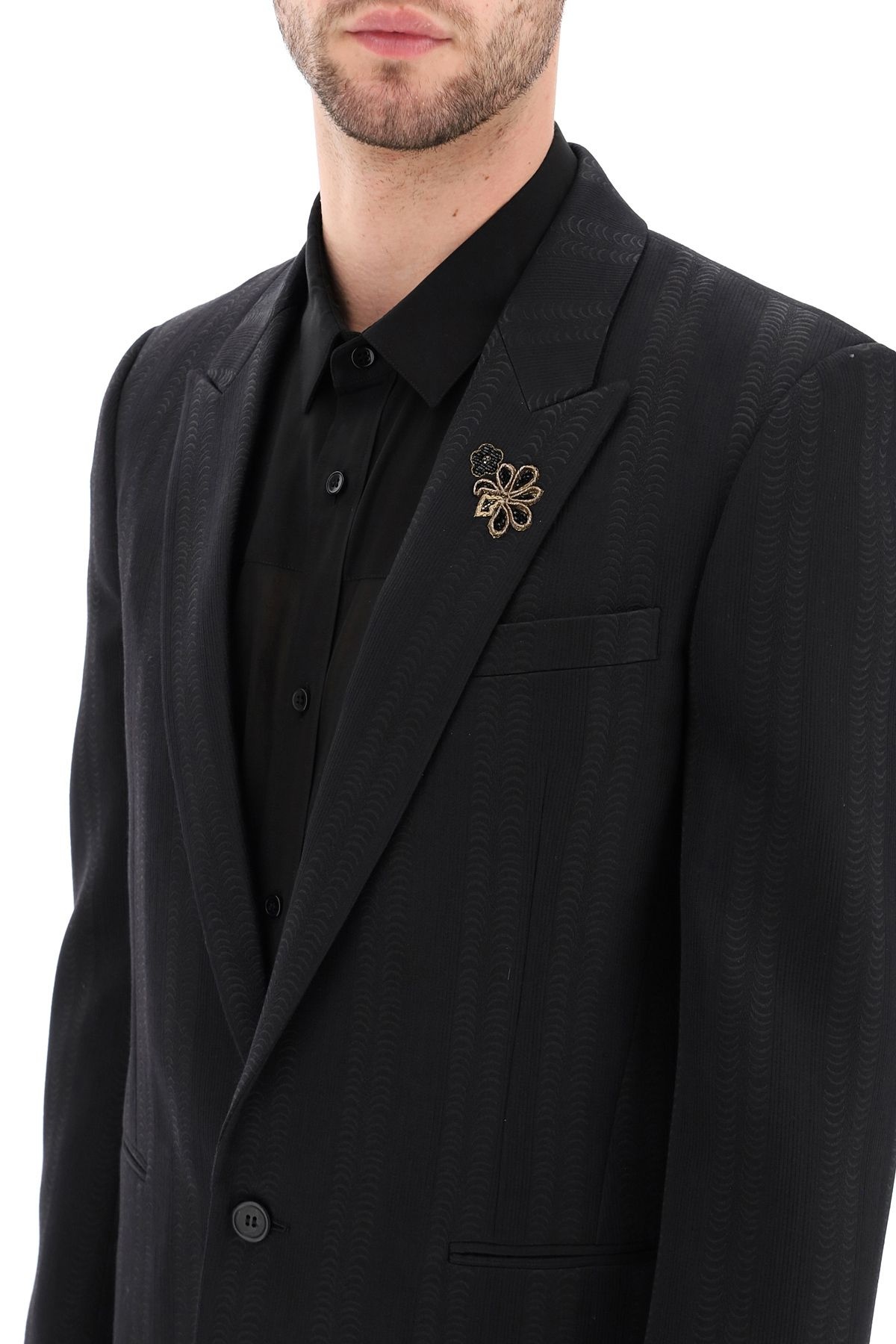 JACQUARD BLAZER WITH EMBROIDERY - 5