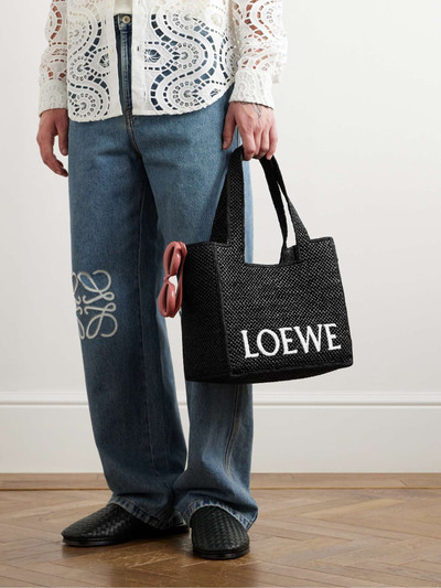 Loewe Medium Logo-Embroidered Raffia Tote Bag outlook