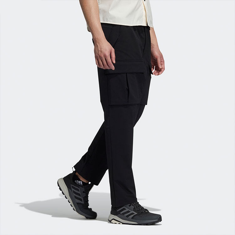 Men's adidas Utl Cargo Pants Solid Color Outdoor Multiple Pockets Sports Pants/Trousers/Joggers Blac - 5