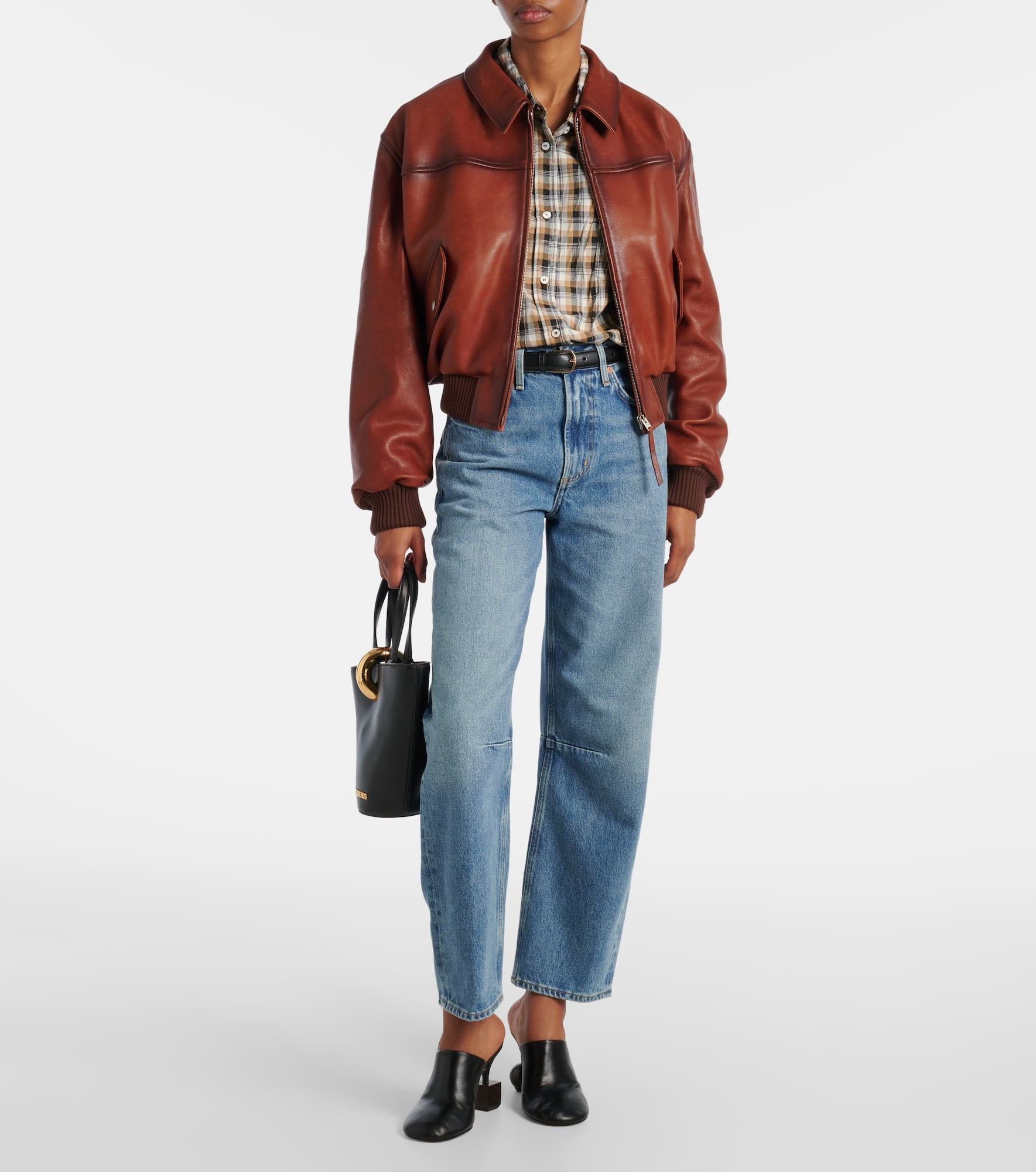 Miro high-rise cropped barrel-leg jeans - 2