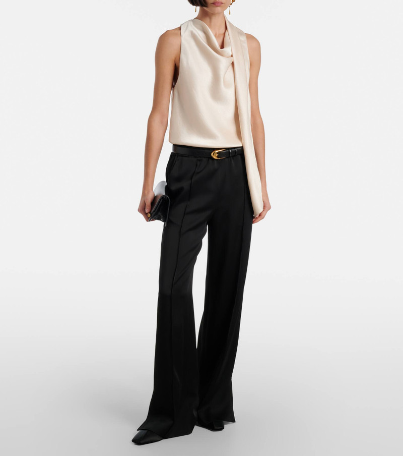 Vince Scarf-detail satin top outlook