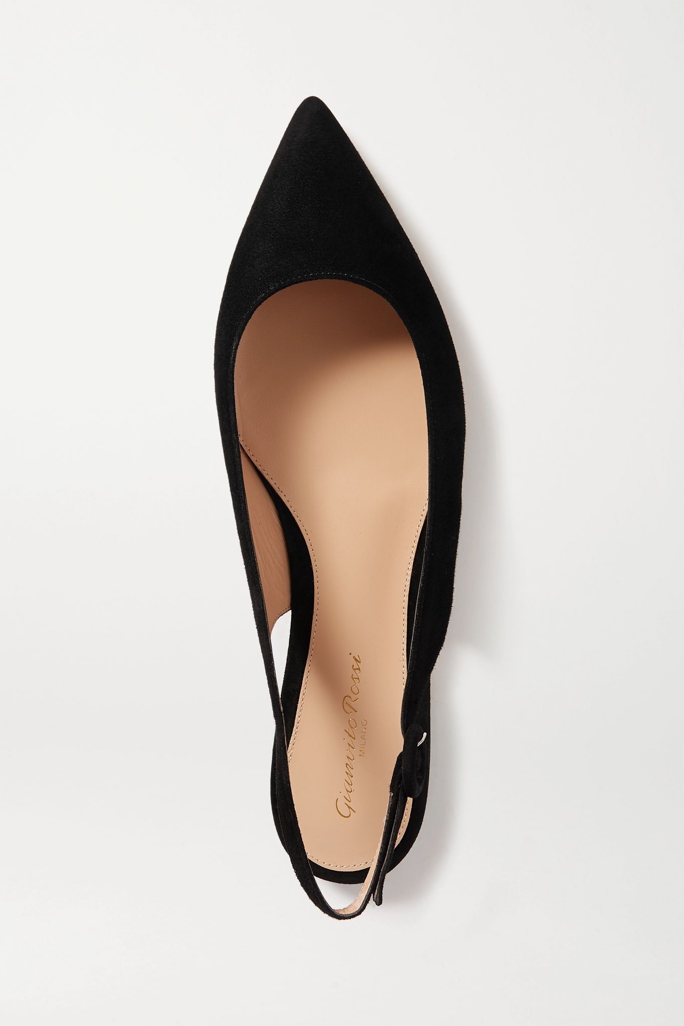 Suede slingback flats - 6