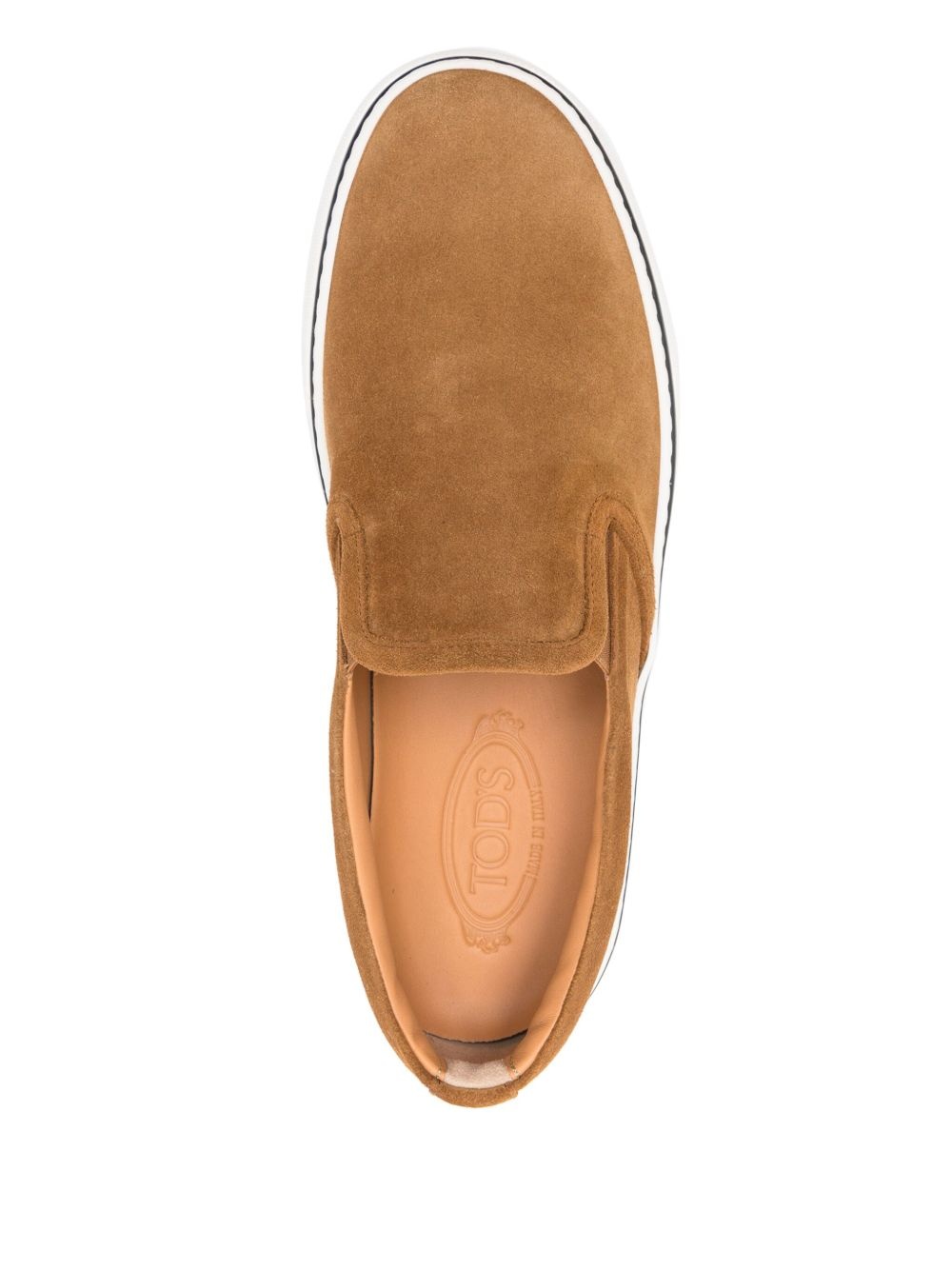 suede slip-on sneakers - 4