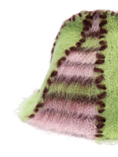 Marni colour-block wool-mohair blend knit beanie outlook