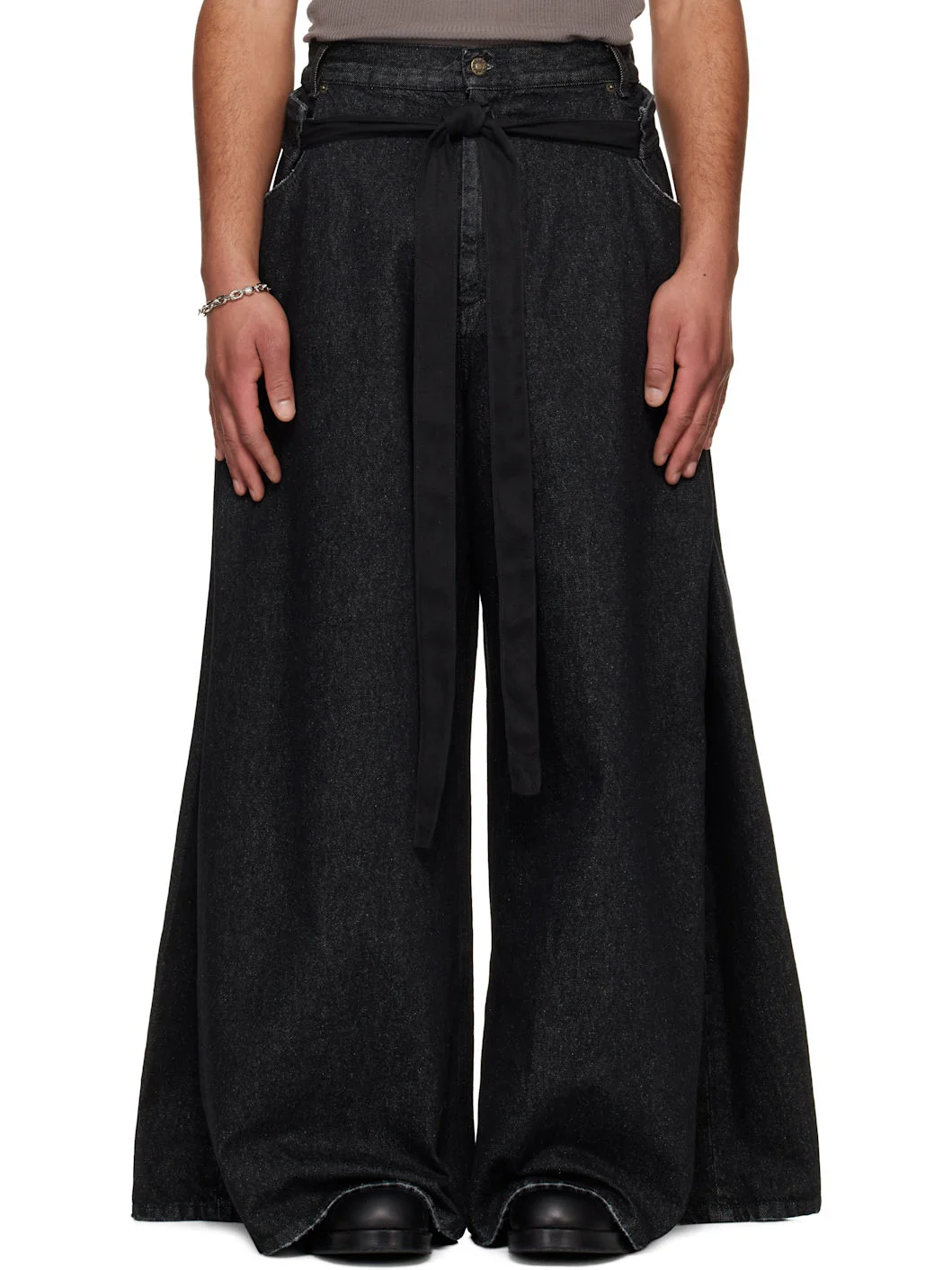 Black Tie Maxi Jeans - 1