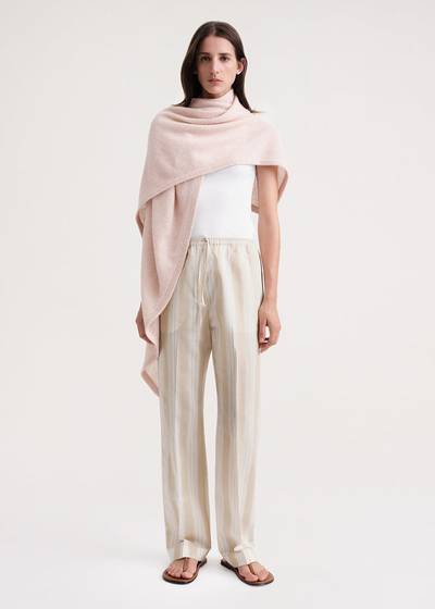 Totême Press-creased drawstring trousers sand dune outlook