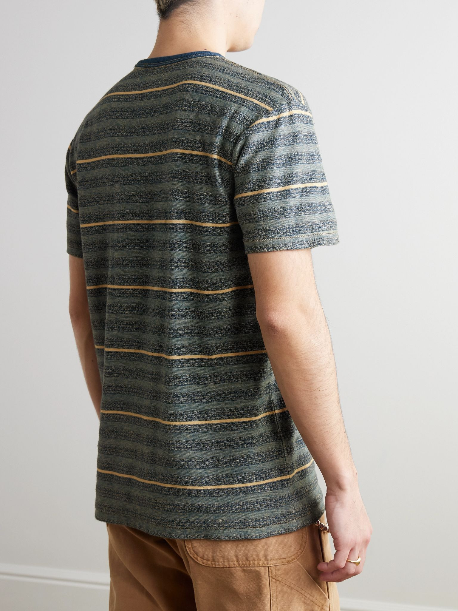 Harvey Striped Cotton T-Shirt Multi - 3