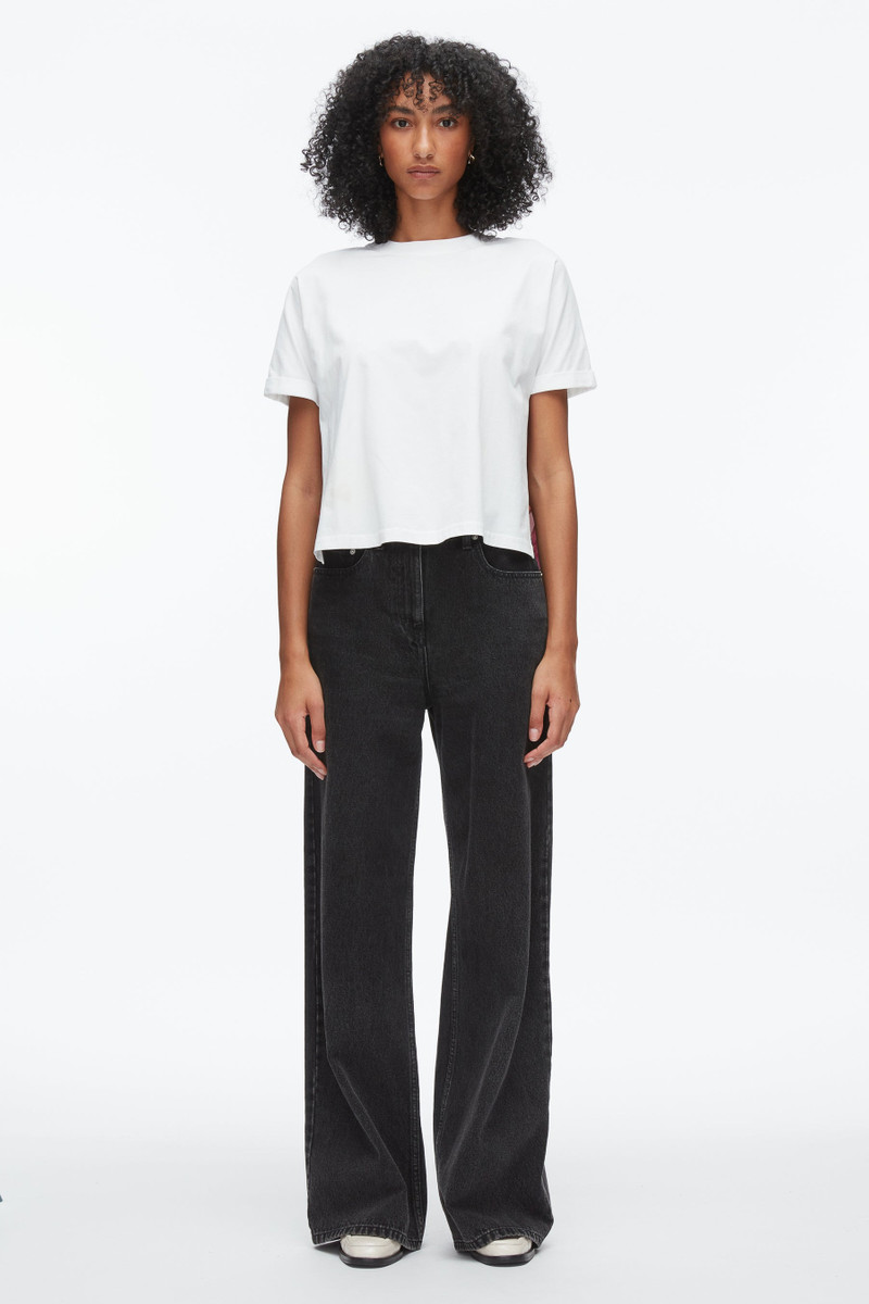 3.1 Phillip Lim Short Sleeve Tee with Floral Collage Combo outlook