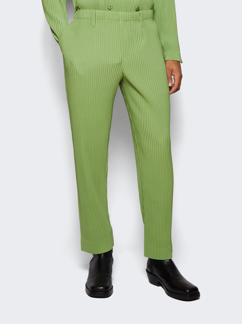 Tailored Pleat Pants Quartz Green - 2