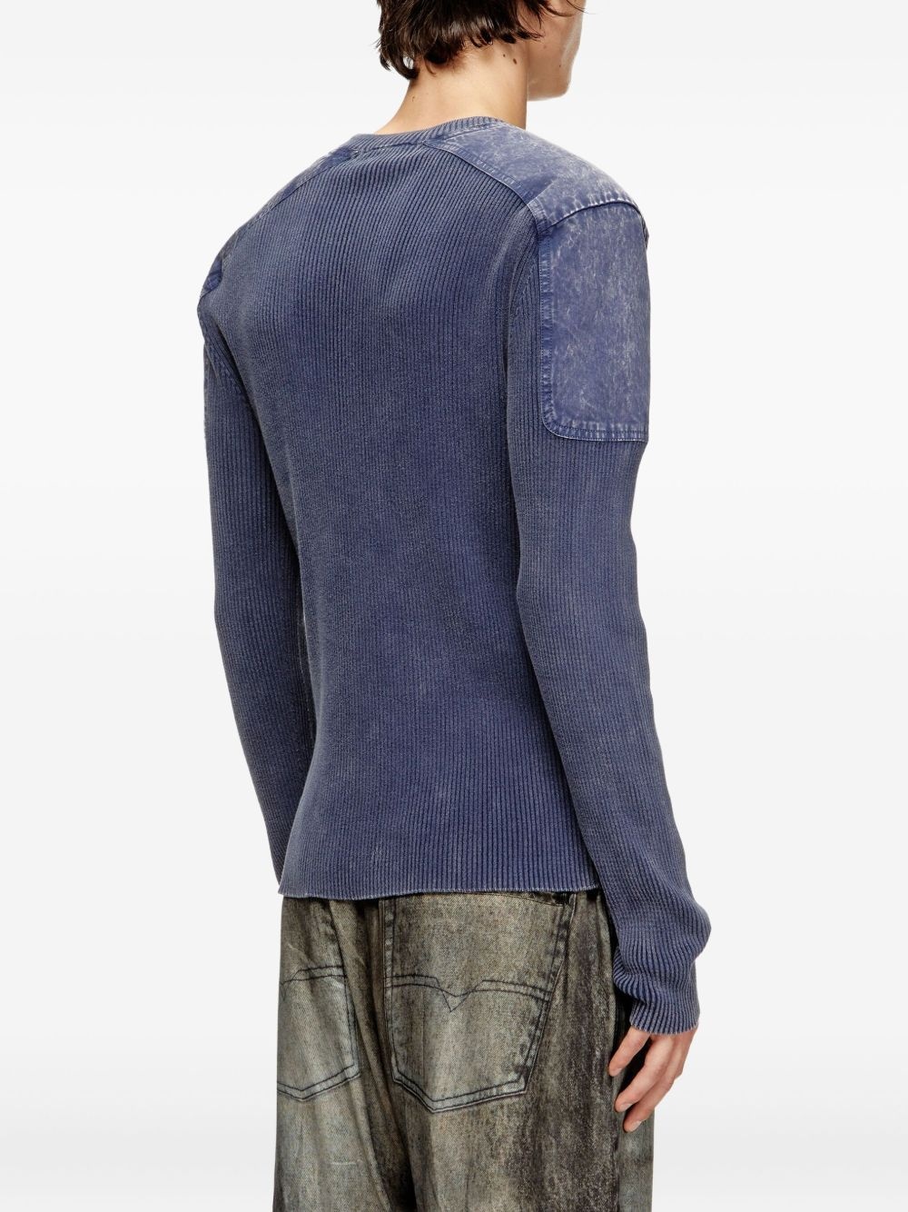 K-Martin panelled ribbed jumper - 4