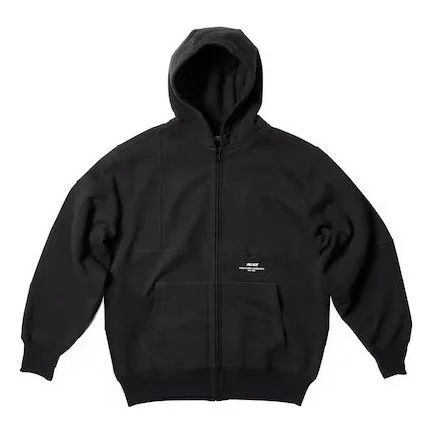 Palace X Engineered Garments FW22 Heavy Patchwork Zip Hood Jacket 'Black' P23CS191 - 1