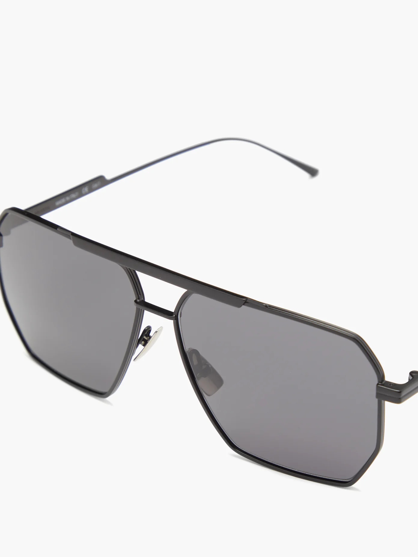 Double-bridge aviator metal sunglasses - 5