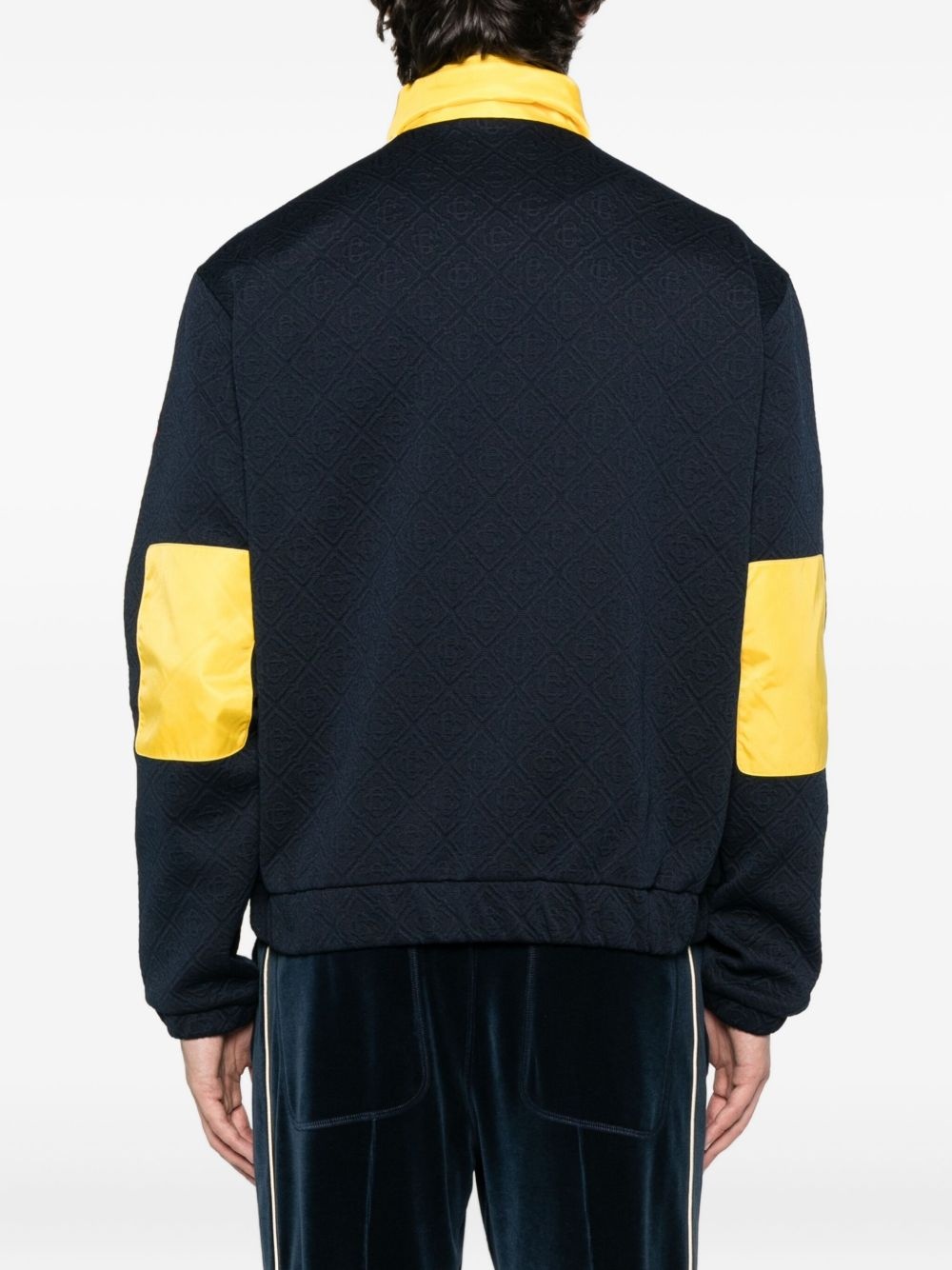 monogram-jacquard jacket - 4