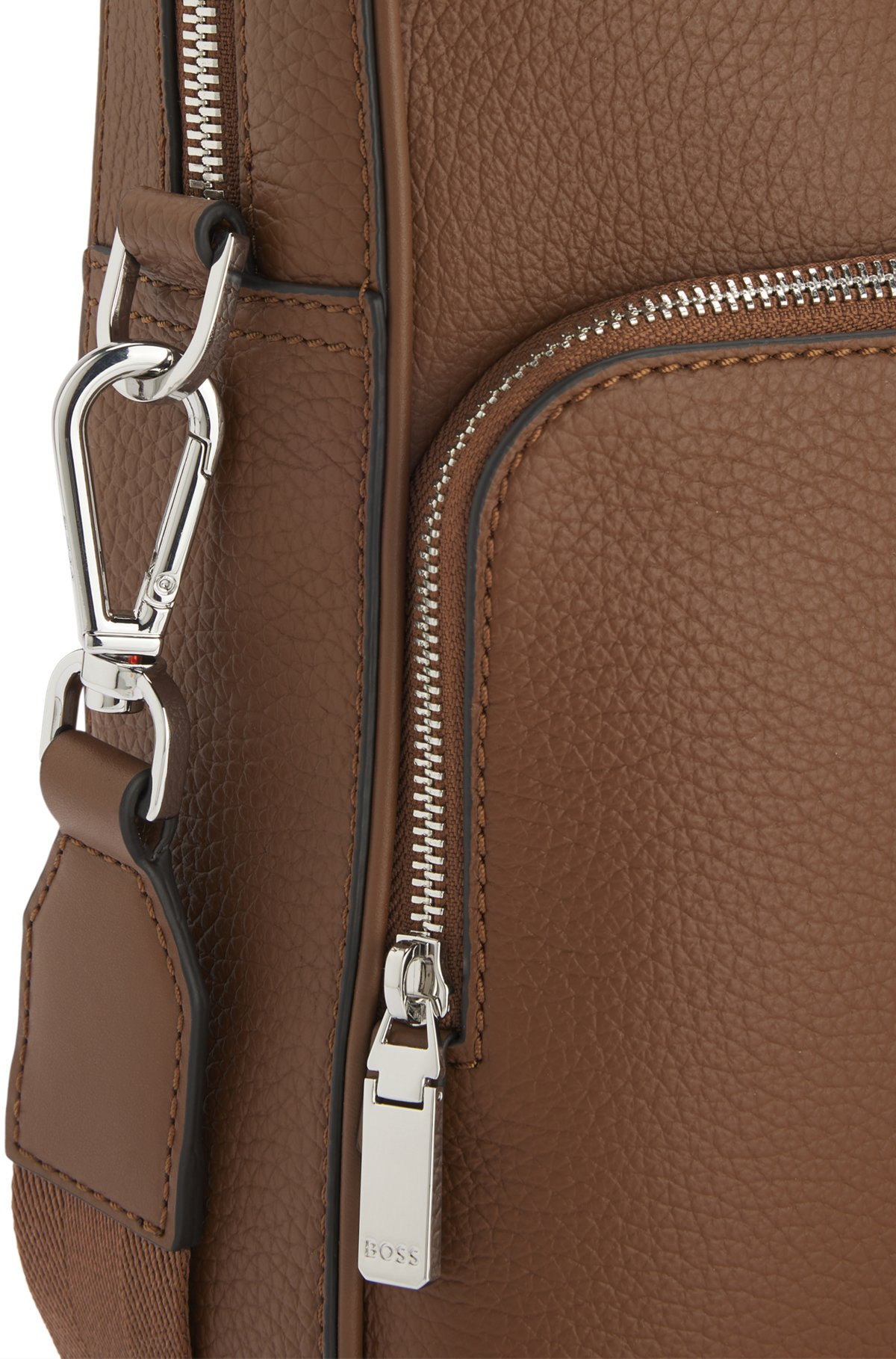 GRAINED ITALIAN-LEATHER DOCUMENT CASE WITH EMBOSSED LOGO - 7