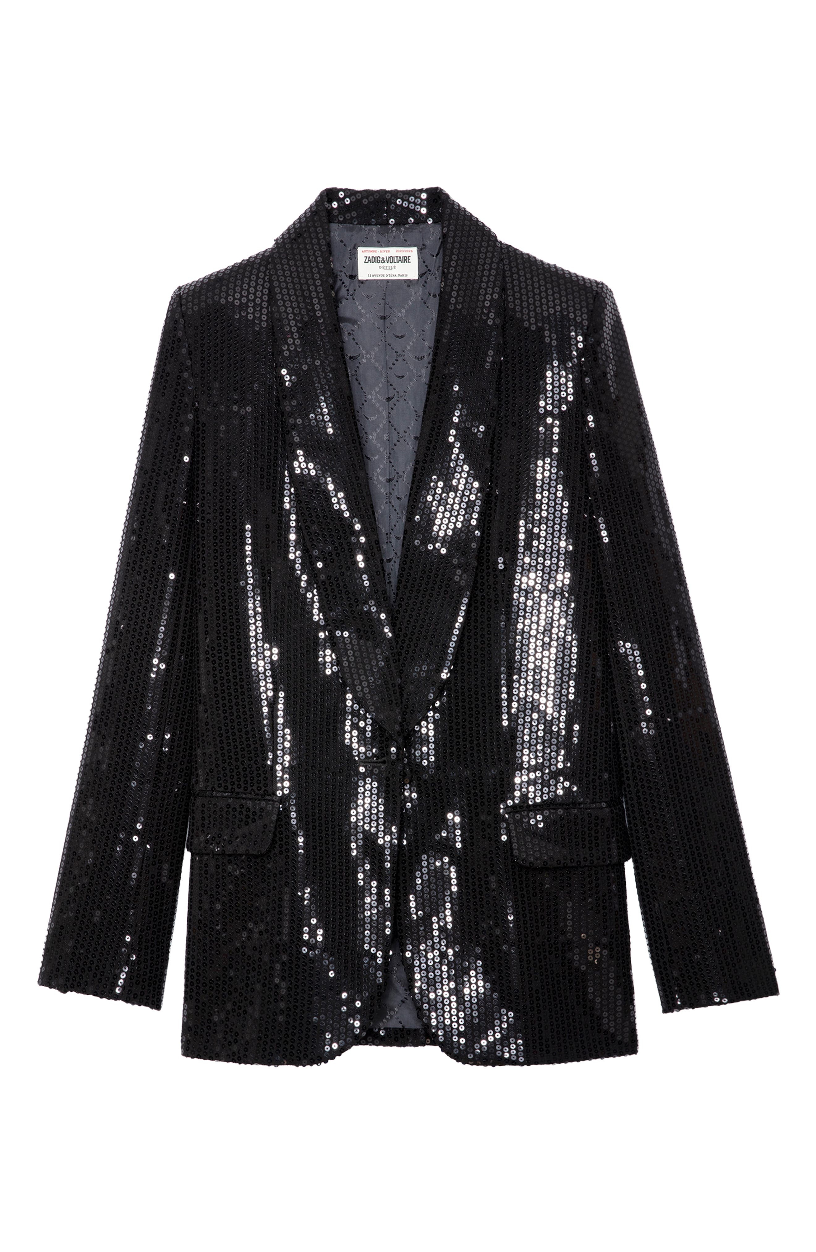 Vive Sequin Tuxedo Blazer - 5