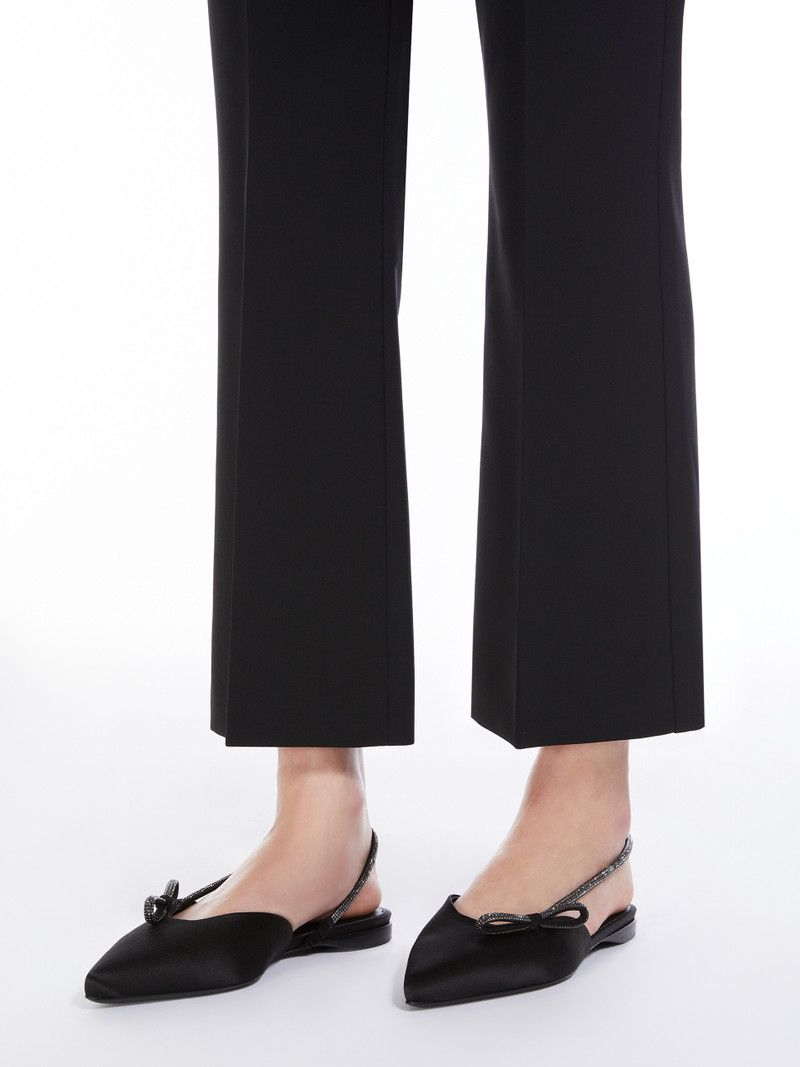 CRYSTALSLING Satin slingback ballet flats 6