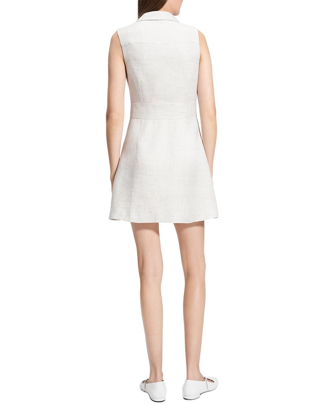 Theory Front Zip Linen-Blend Mini Dress - 2