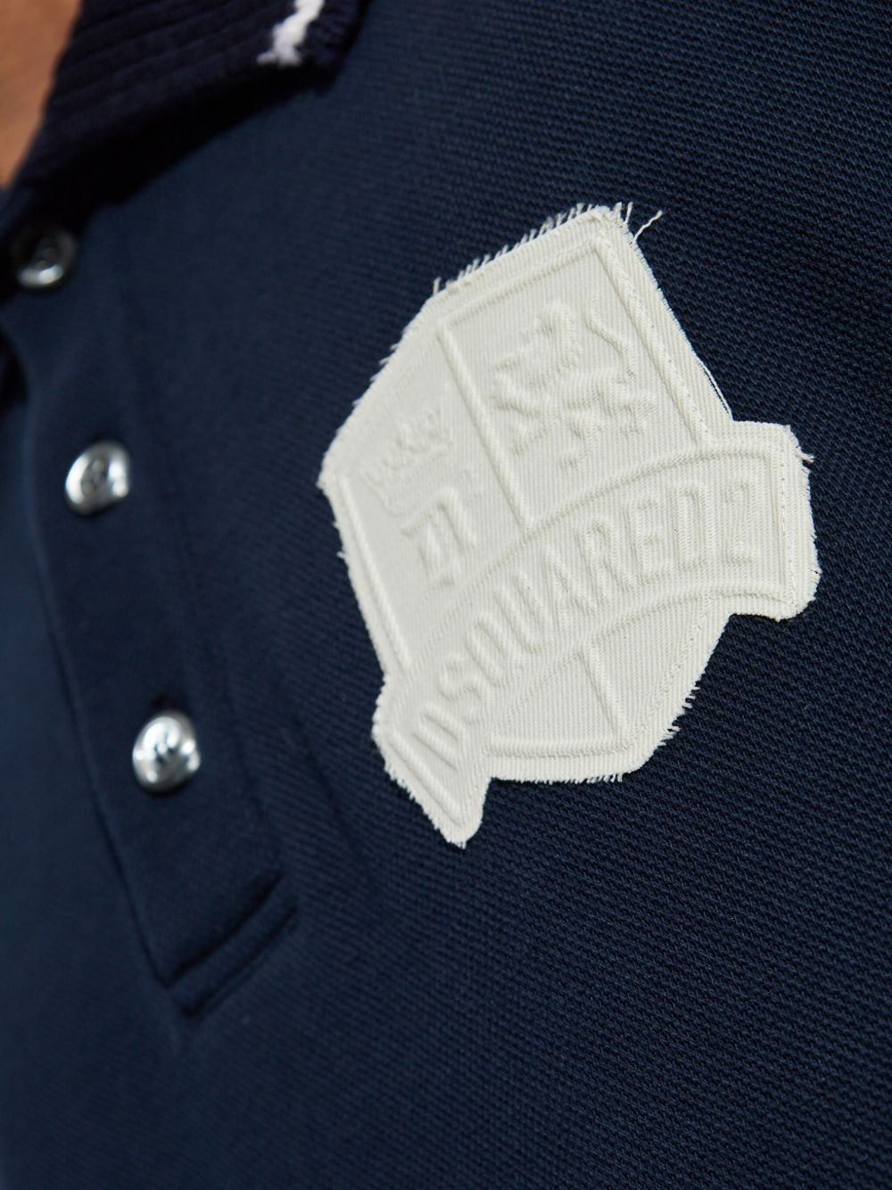 logo-patch polo shirt - 5
