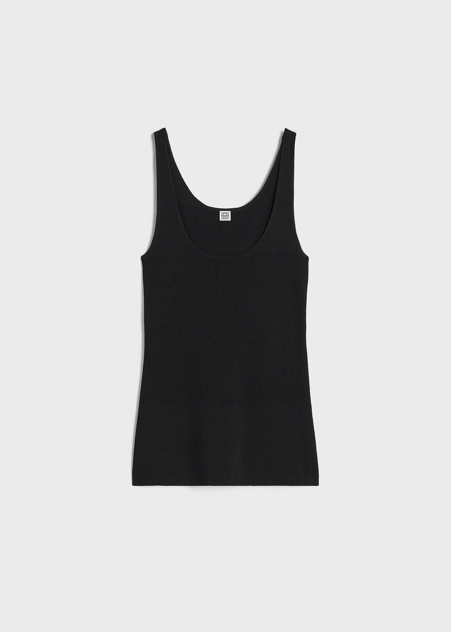 Compact knit tank black - 1