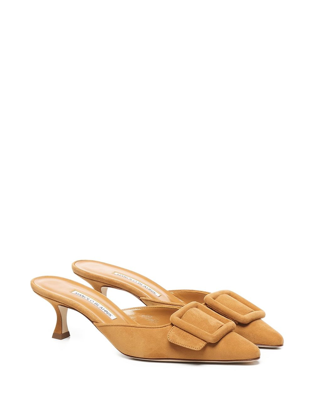 50mm MAYSALE suede kitten-heel mules - 2