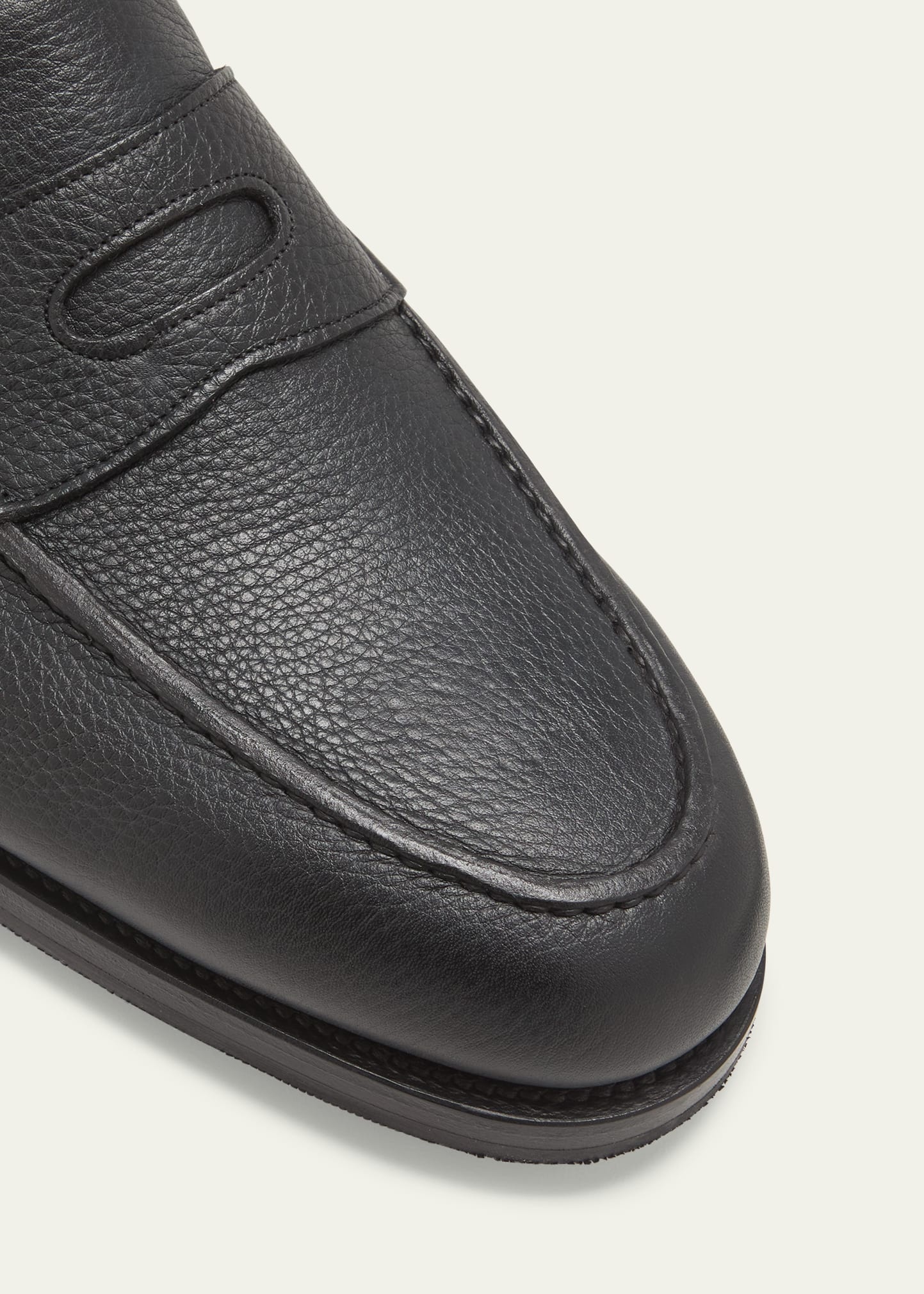 Men's Lopez Soft Grained Leather Penny Loafers - 3