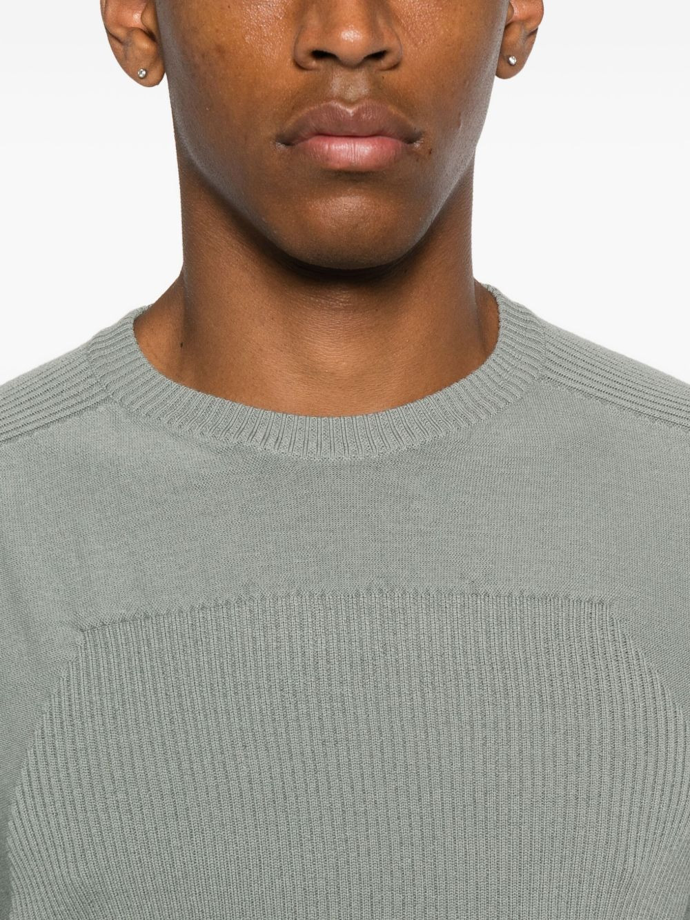 ribbed-panelled sweater - 5