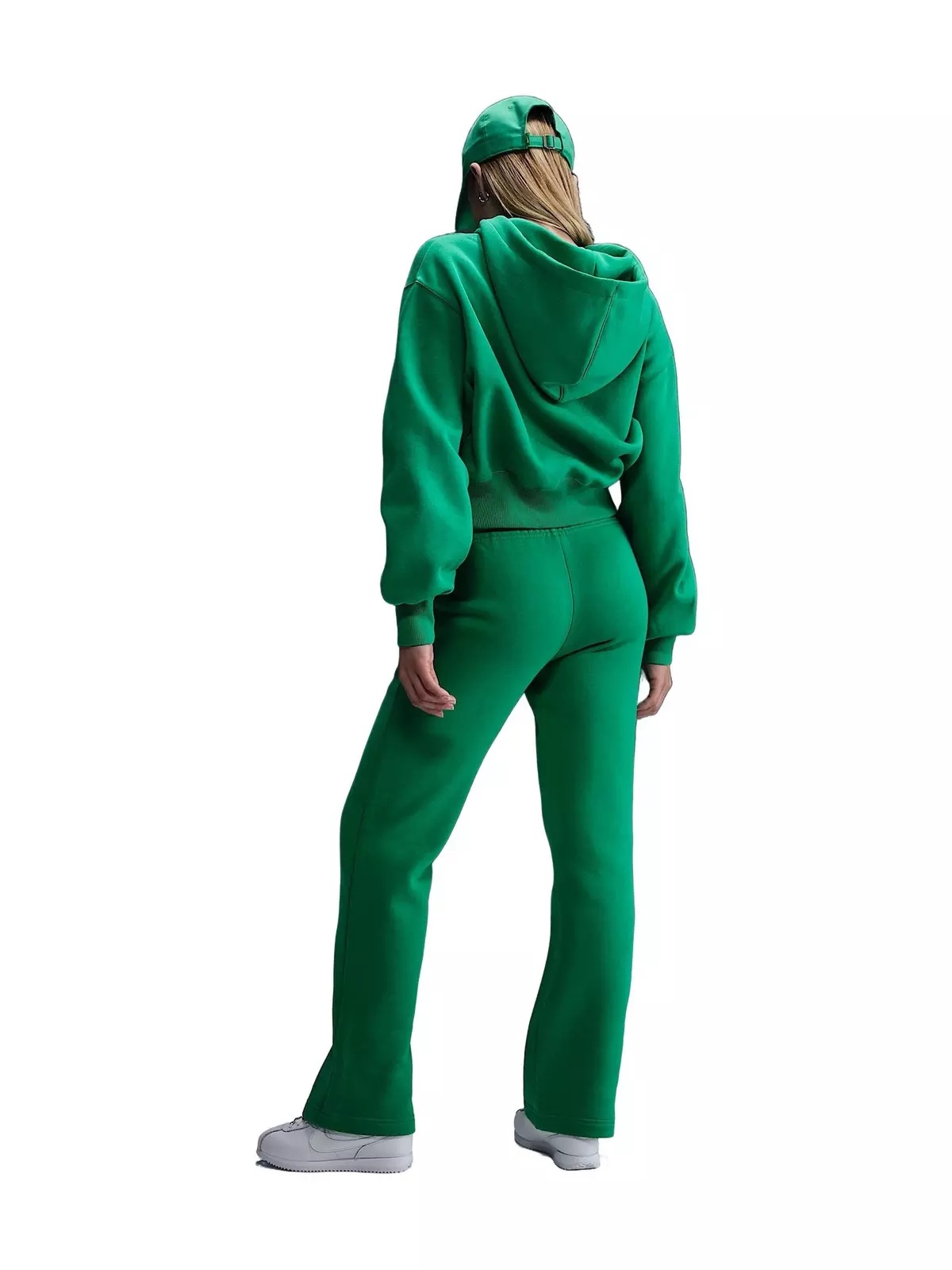 Women's Sportswear Phoenix Fleece Loose Cropped Full-Zip Hooded Jacket - Green - 5