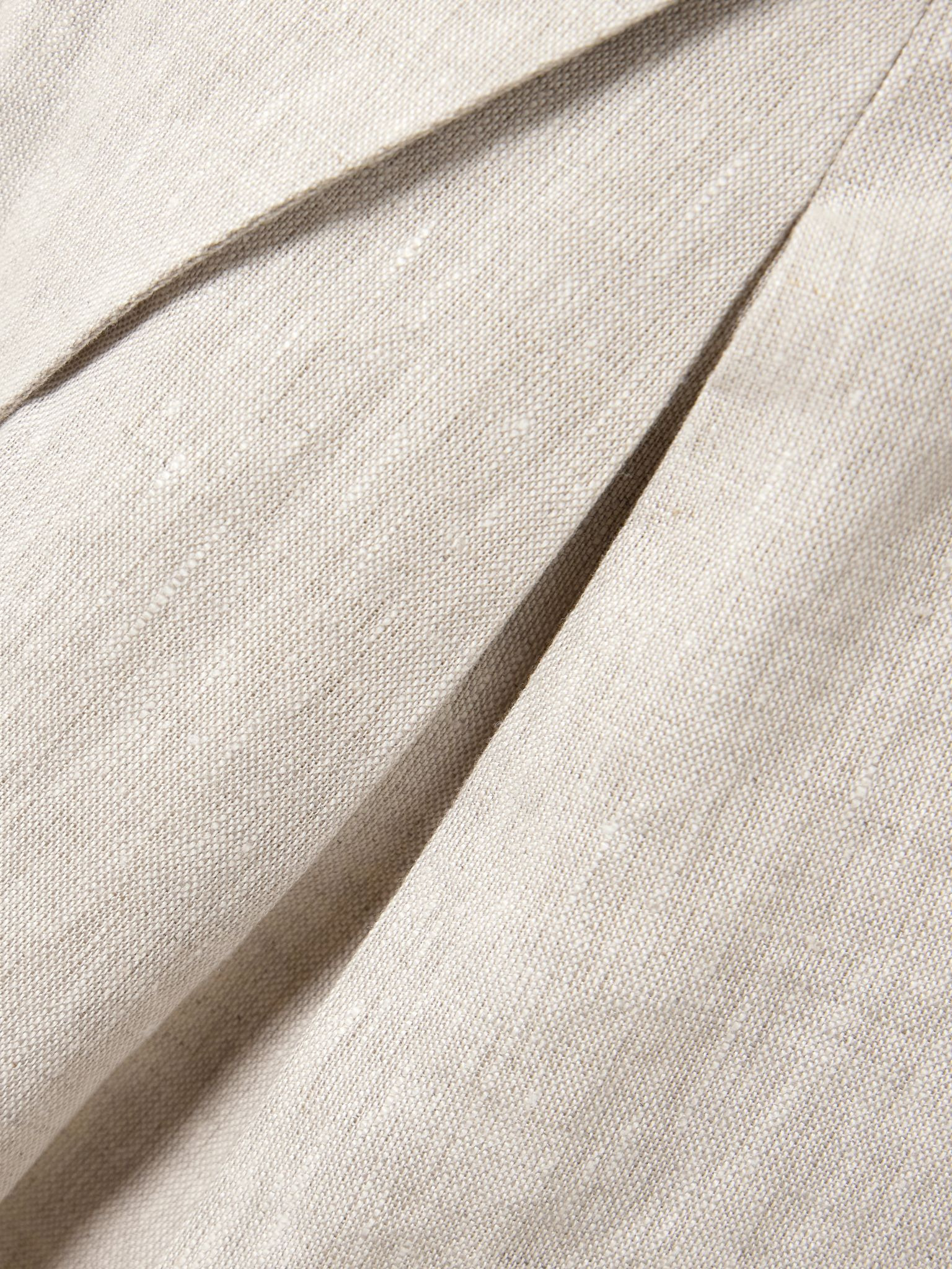 Mi Memoria pleated linen cargo wide-leg pants Off-white - 4