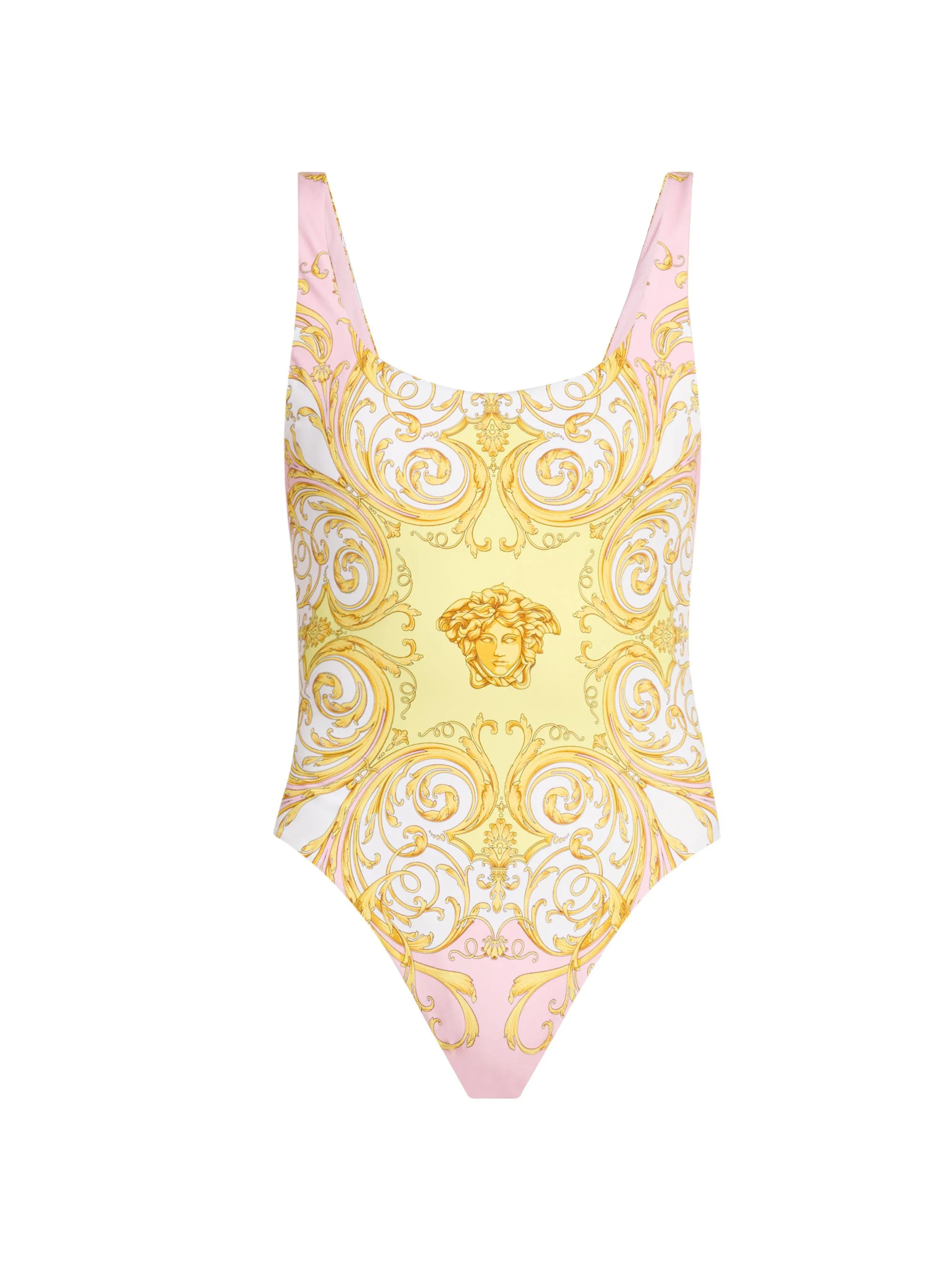 Women's Medusa Low-Back One-Piece Swimsuit - Pale Yellow Rose Quartz - 1