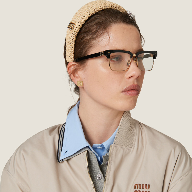 Miu Miu Woven fabric headband outlook