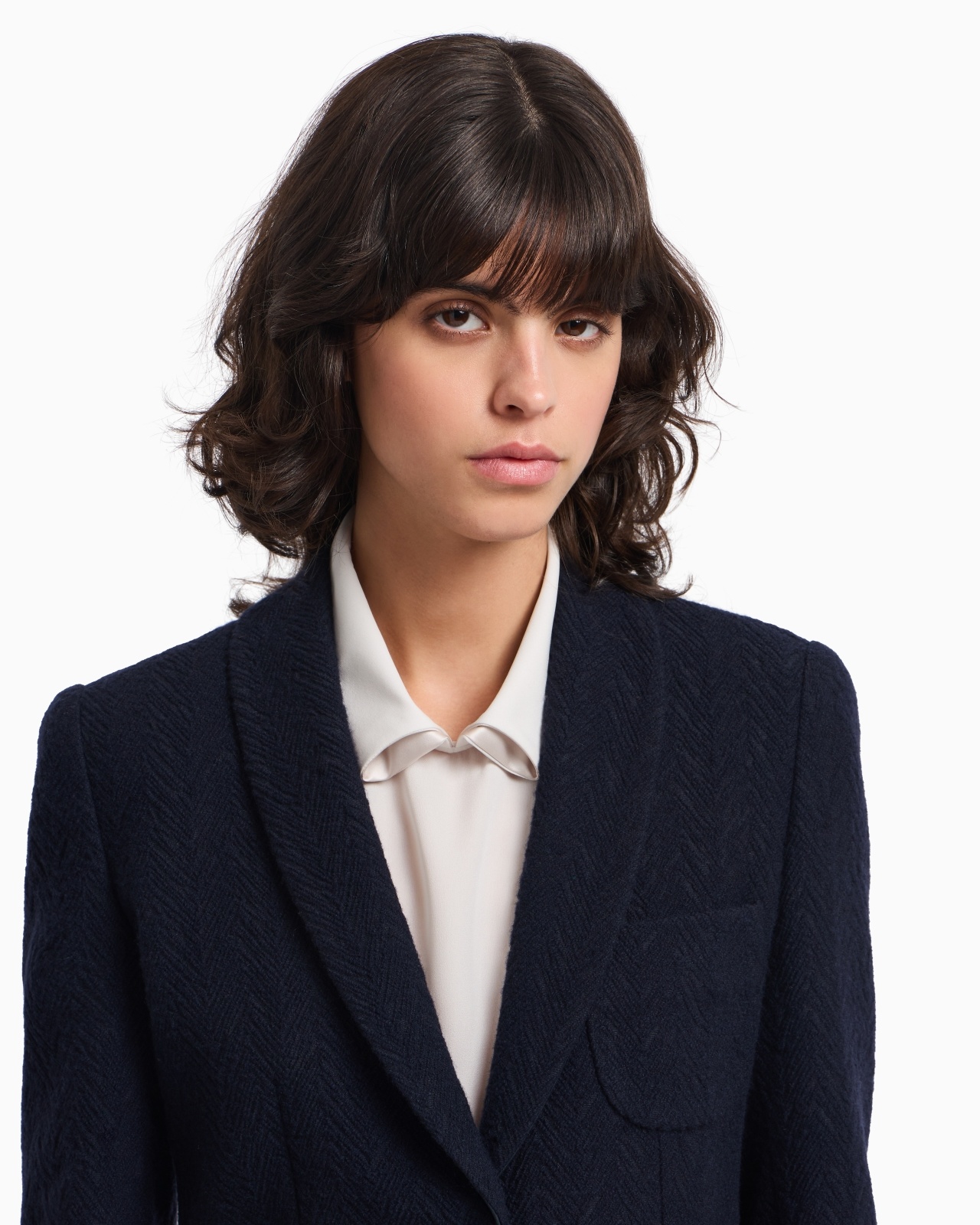 ICON SINGLE-BREASTED BLAZER IN JACQUARD WITH A CHEVRON MOTIF - 5