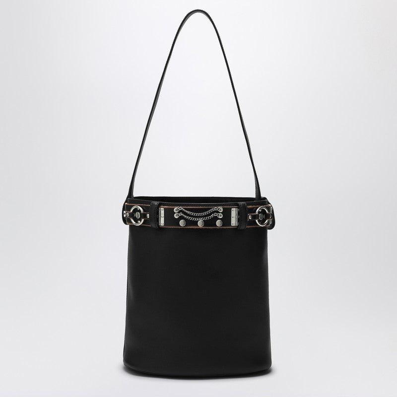 Prada Bucket Bag Buckle Black With Studded Belt Women - 2